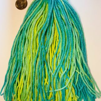 Aqua & Lime Green Yarn Mop